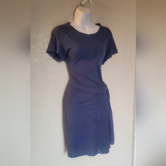 💚5/$25 GAP Forever Soft Sarong Navy Mini Side Tied Shirt Cotton Dress Sz Small - Picture 6 of 7